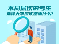 不同层次的考生选择大学应该侧重什么？